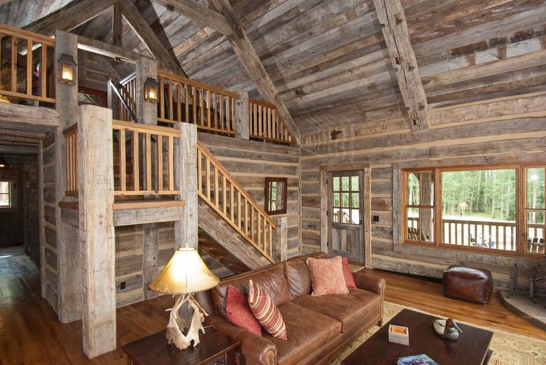 Hand-Hewn Timbers & Skins, Antique Oak Flooring / Telluride, CO